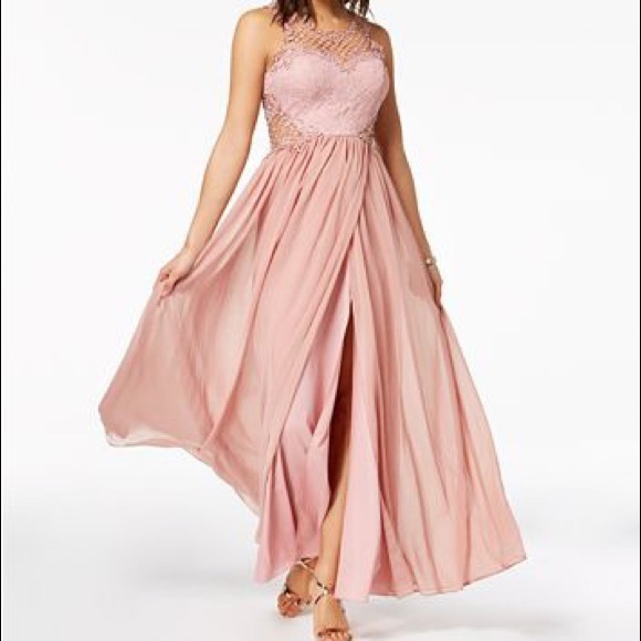 City Studio Dresses & Skirts - Blush Pink Long Formal Beaded Dress